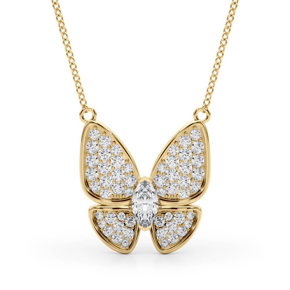 Diamond Butterfly Necklace