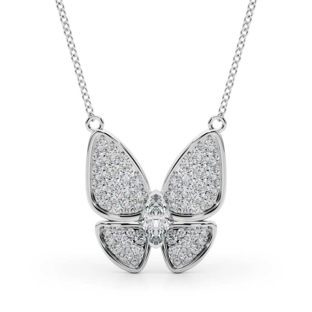Diamond Butterfly Necklace
