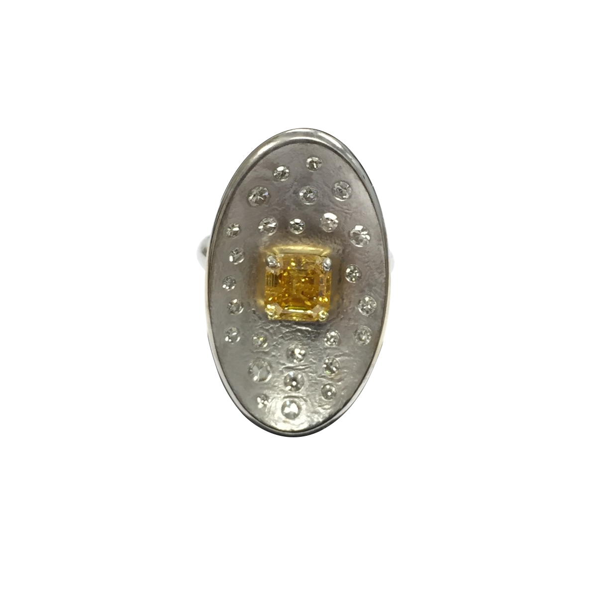 Orange Diamond Ring