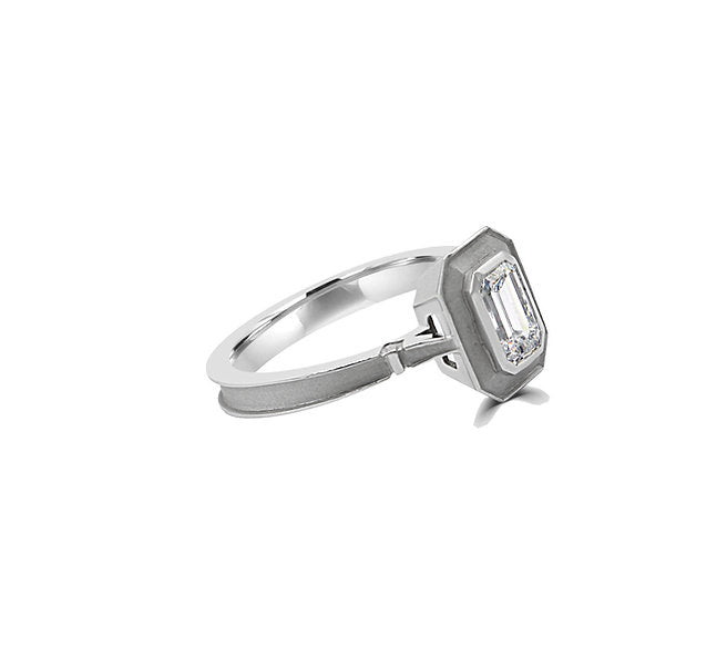 unique emerald cut diamond ring