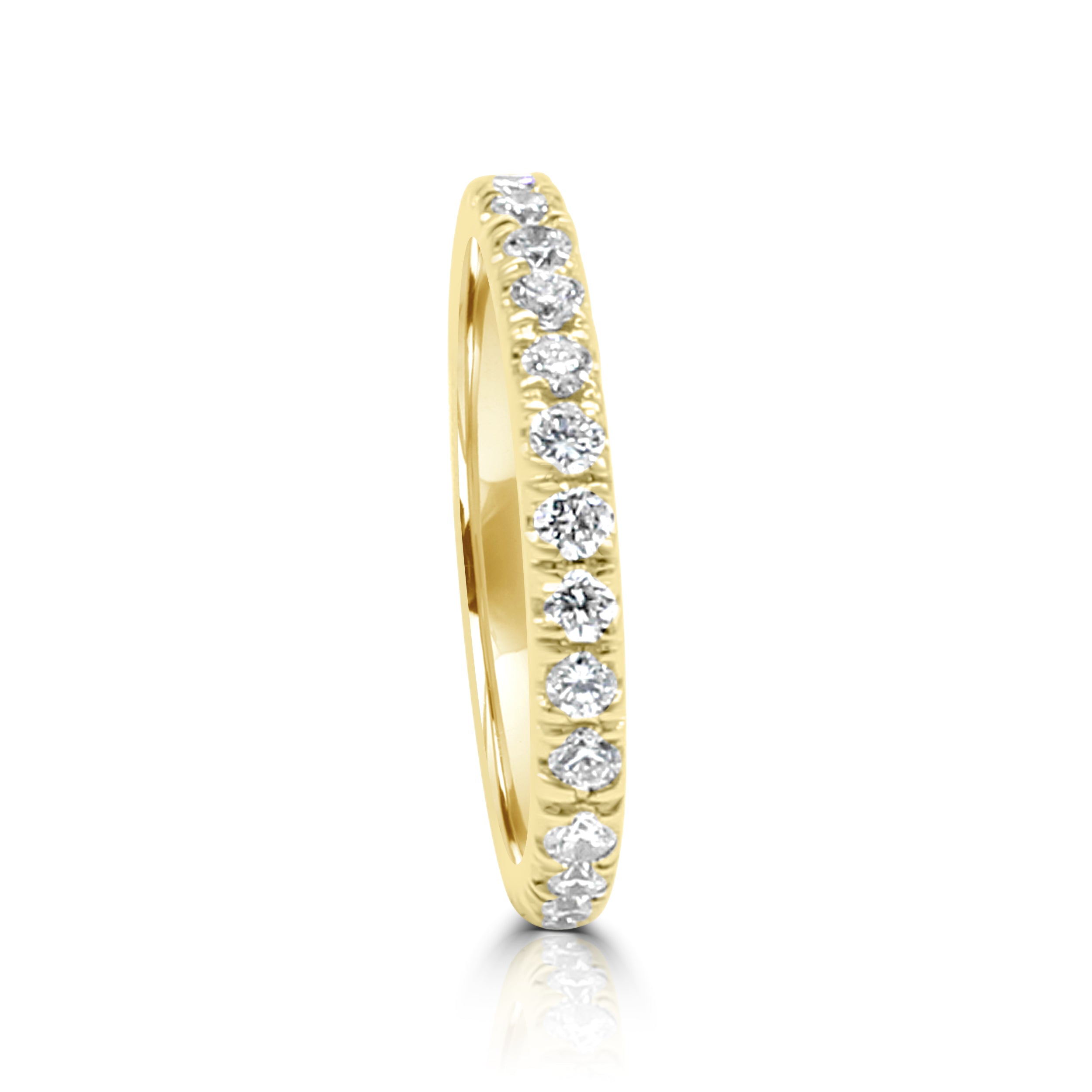 Micro pave eternity band