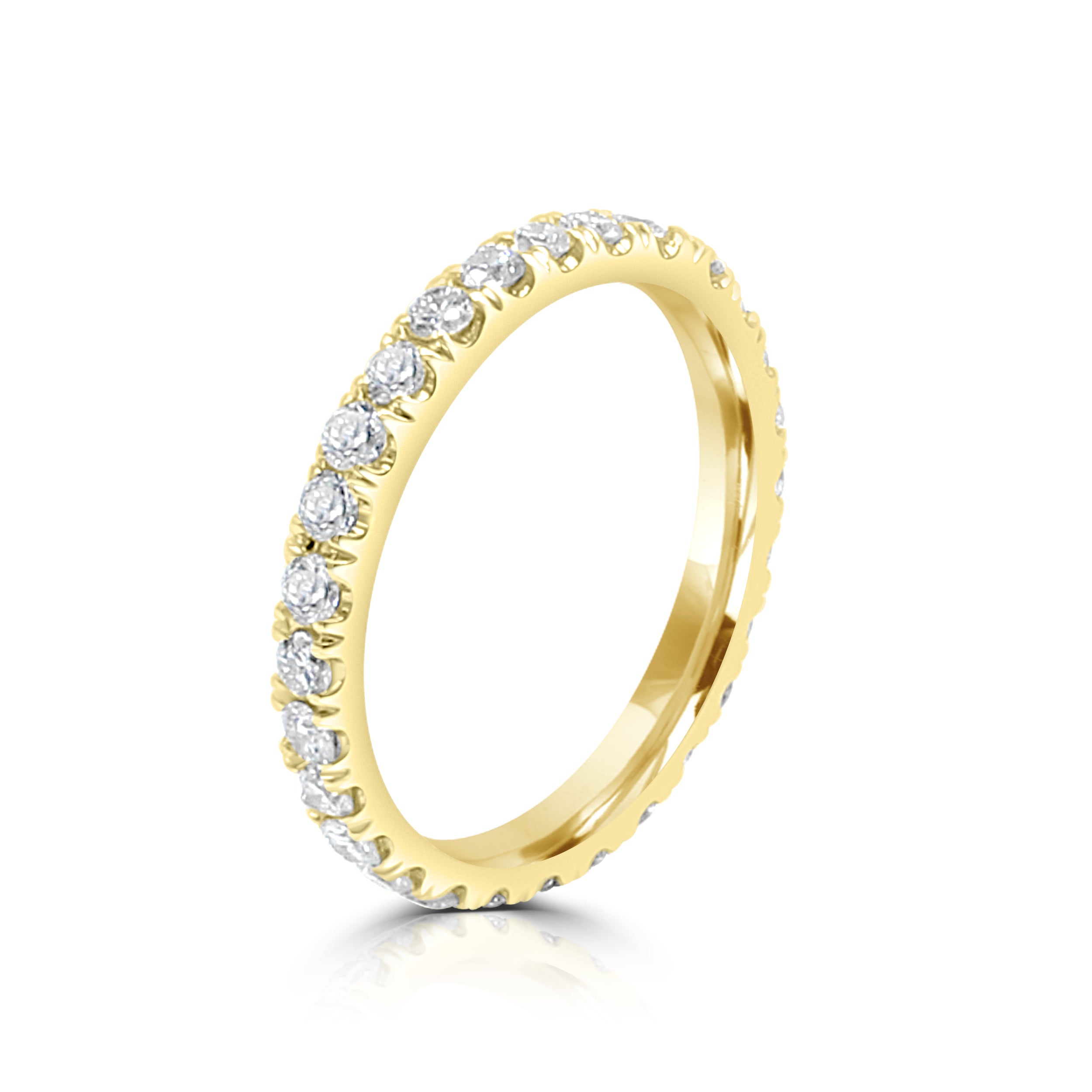 Micro pave eternity band