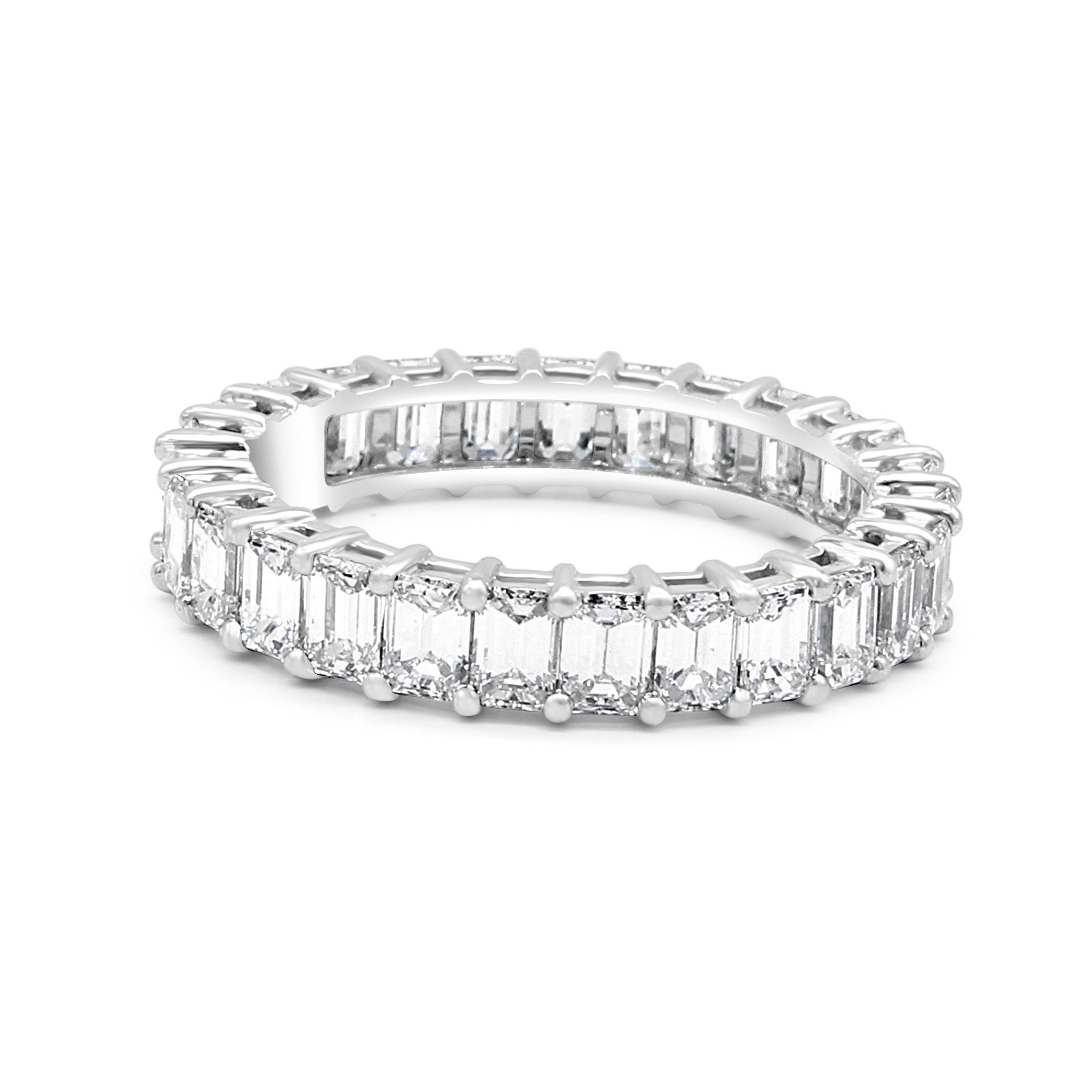Emerald cut eternity band