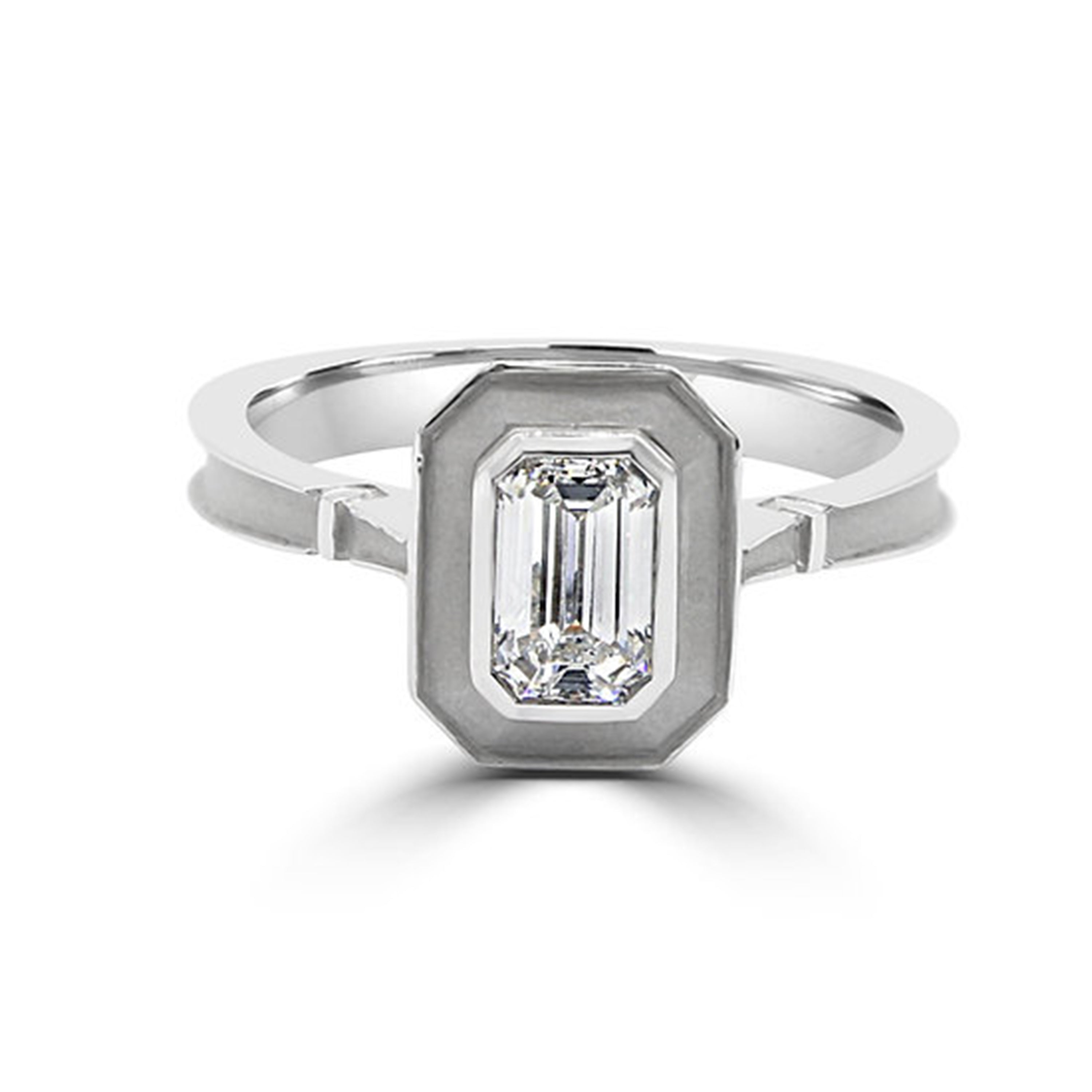 unique emerald cut diamond ring