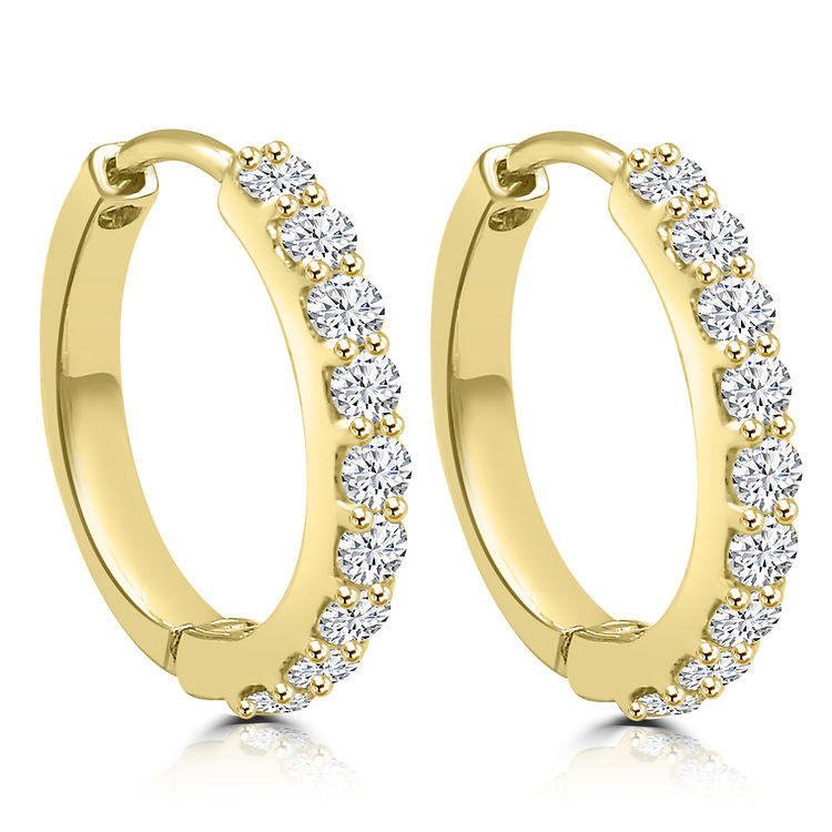 10mm Diamond Huggies