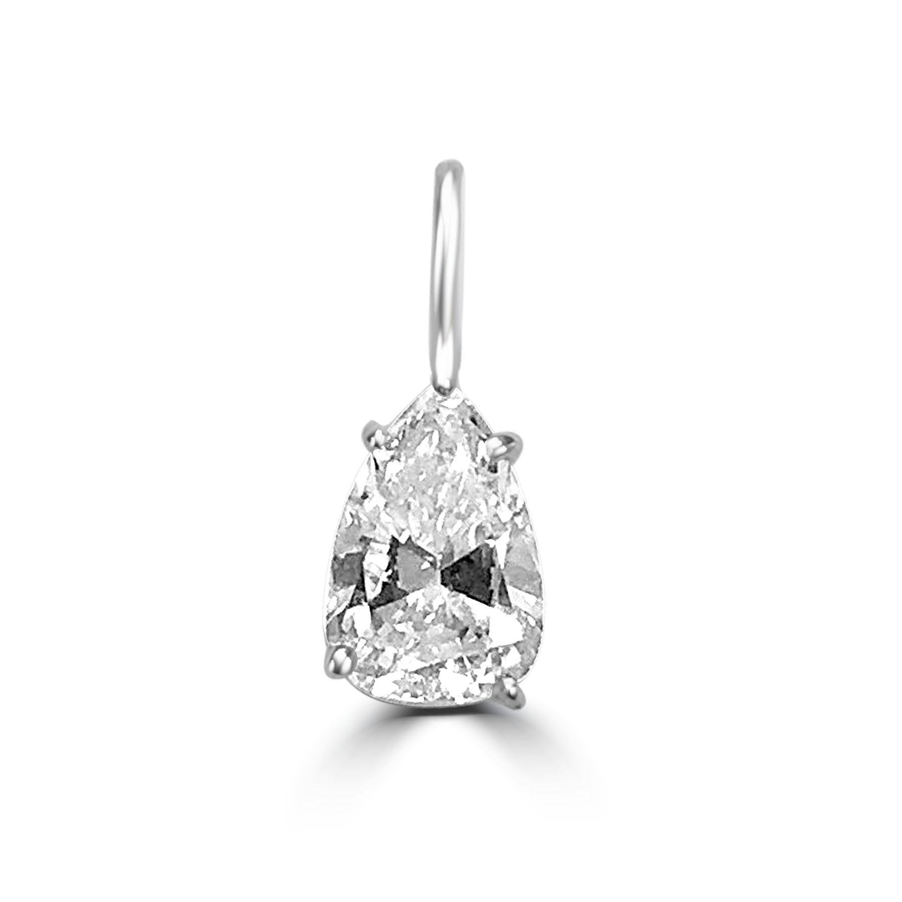 classic pear-shaped diamond in a 4-prong setting