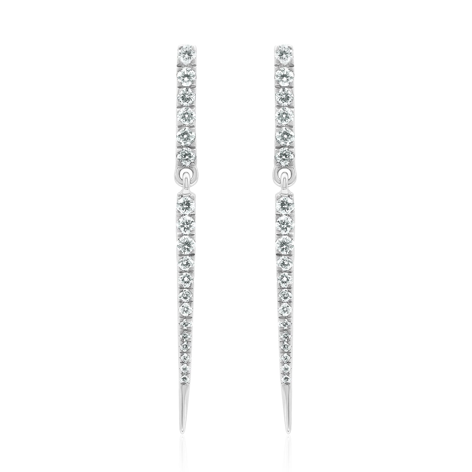 diamond hanging earrings