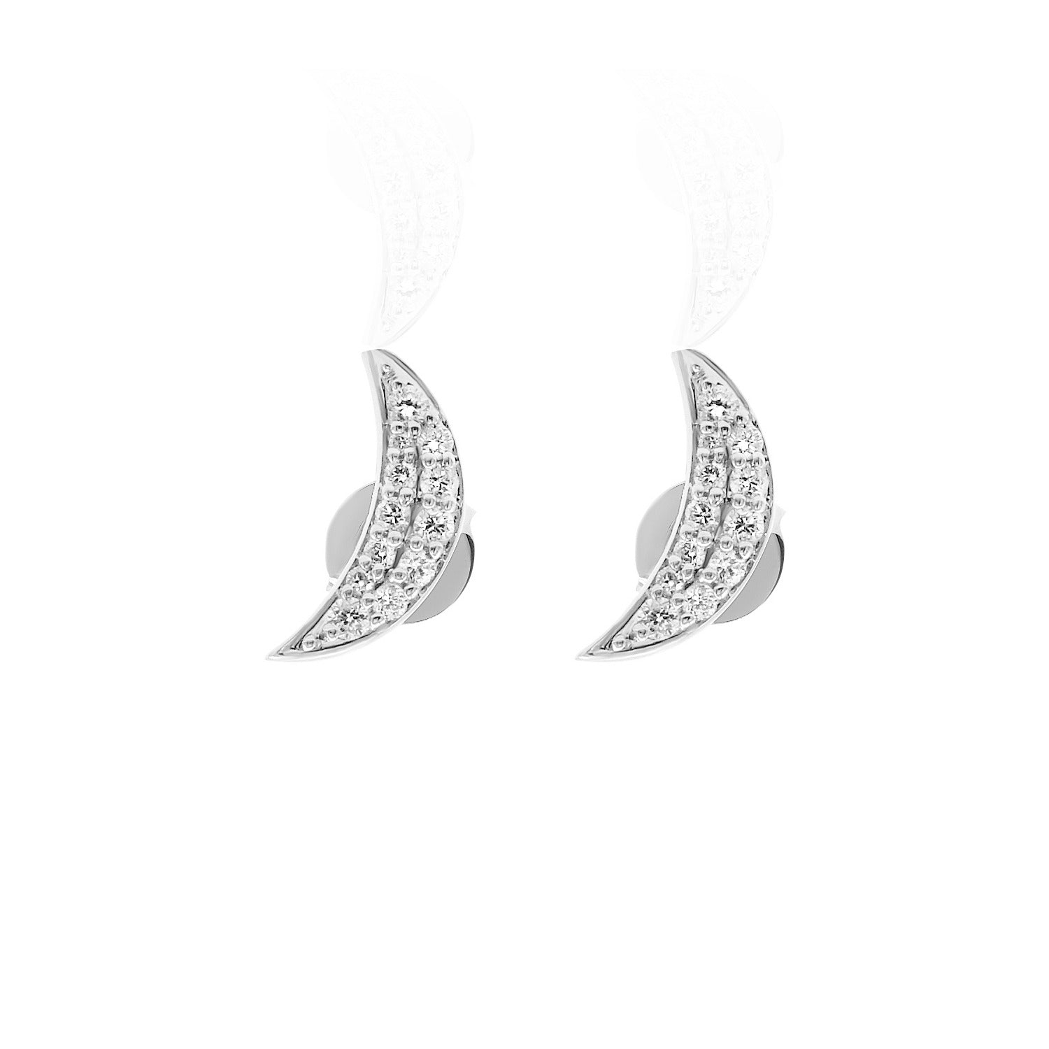 Crescent Moon diamond earrings