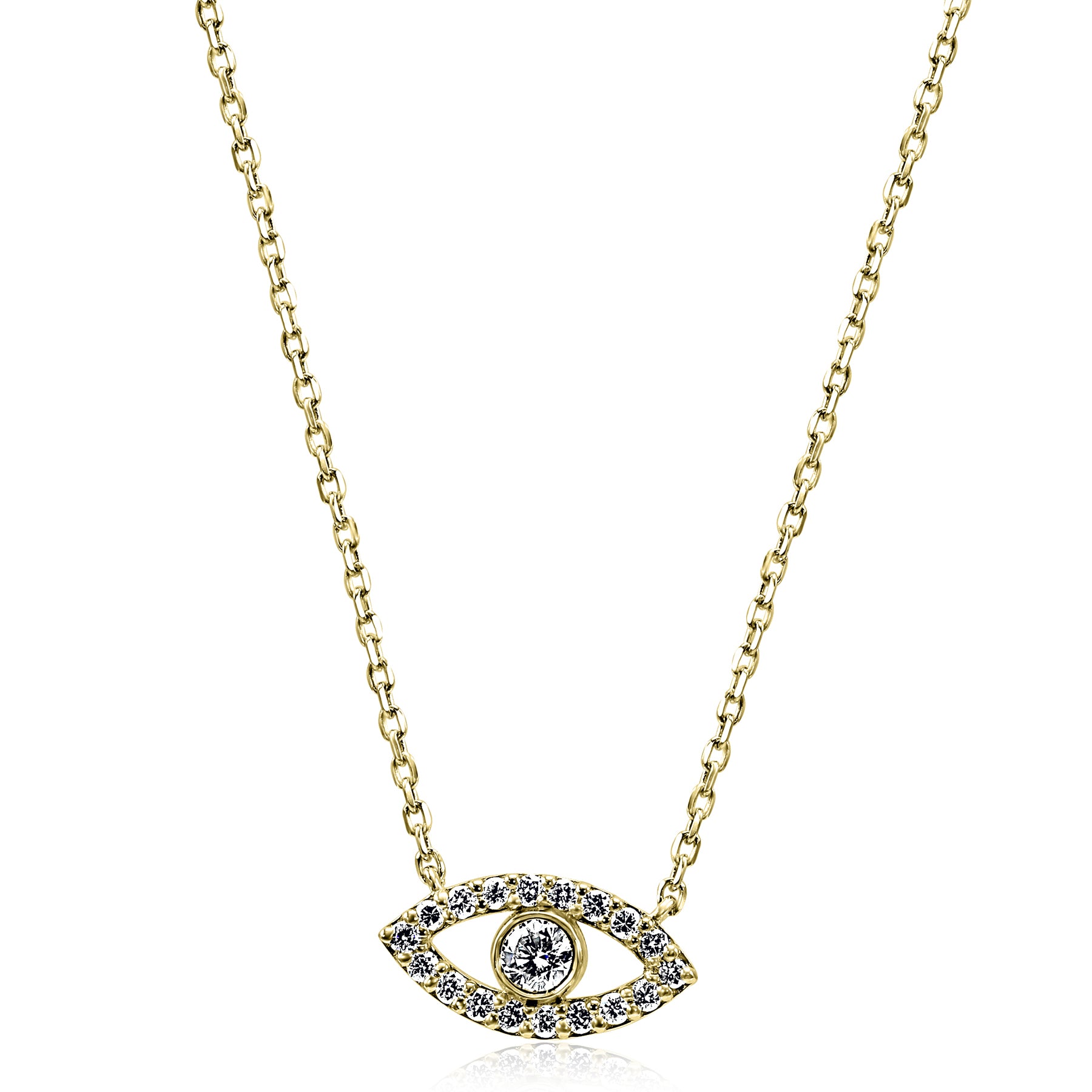diamond pendent in the shape of an eye