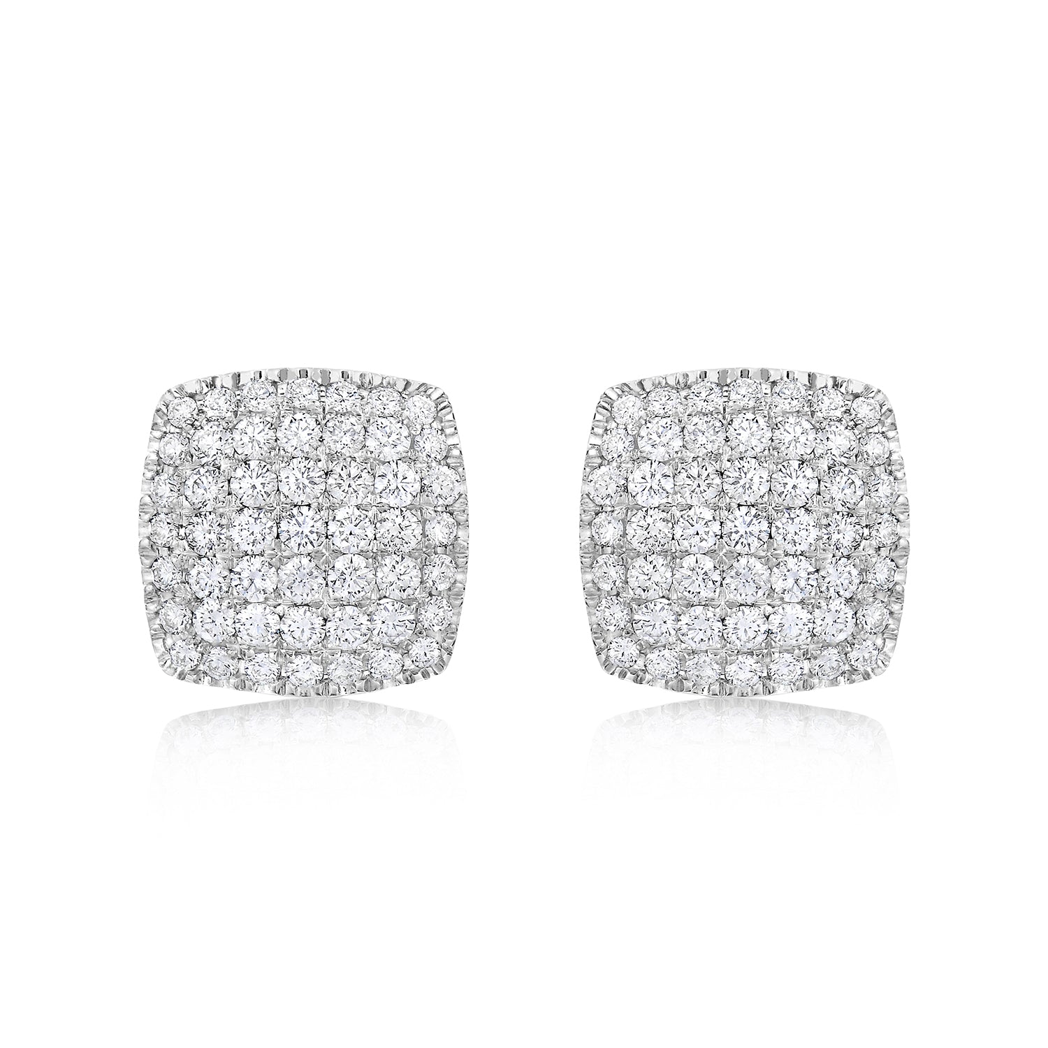 Large Pave Square Studs