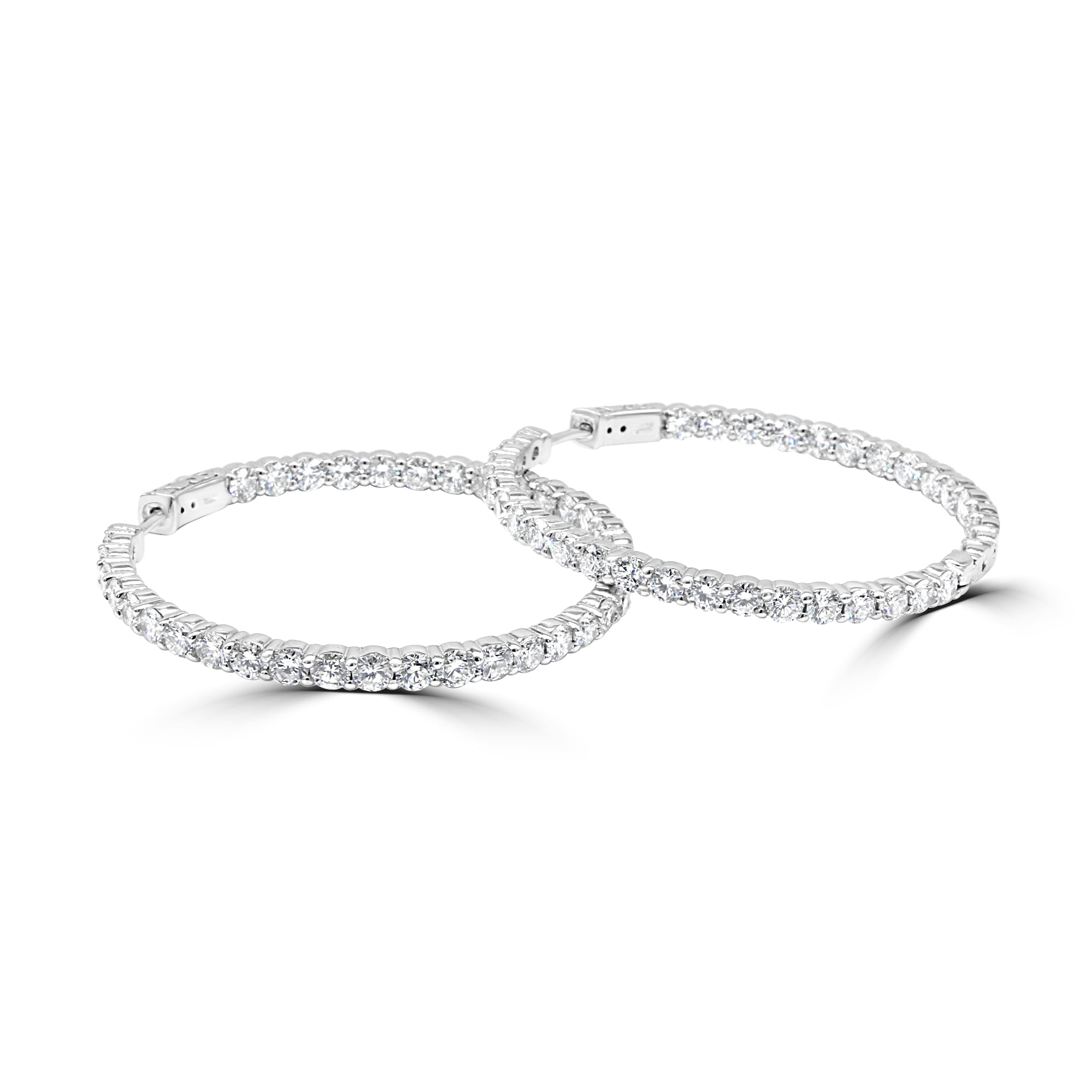 large diamond hoops. 8ctw