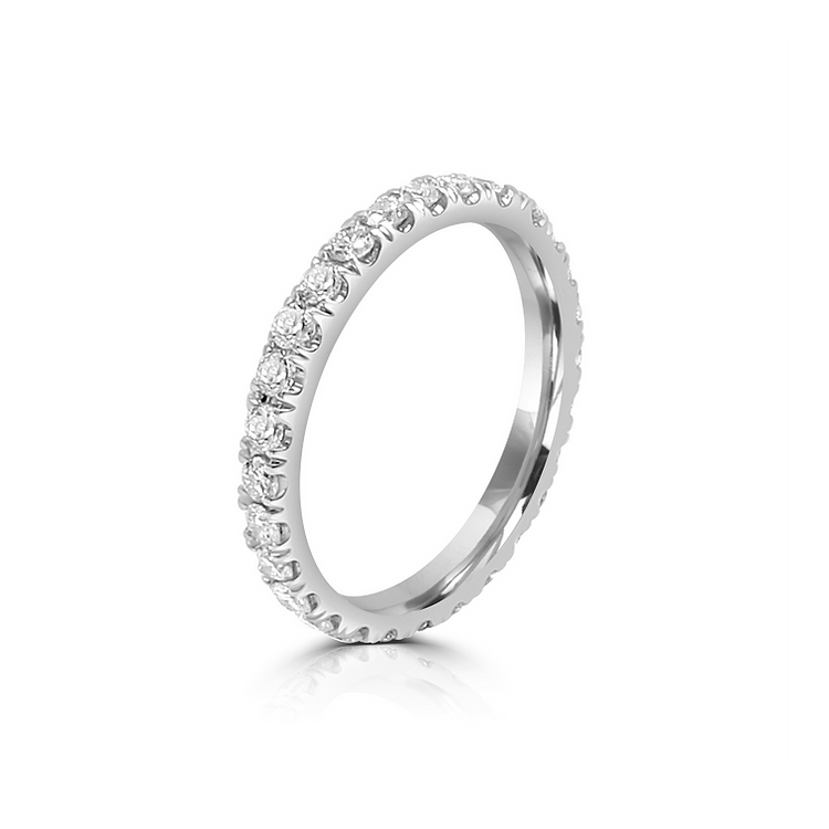 Micro pave eternity band