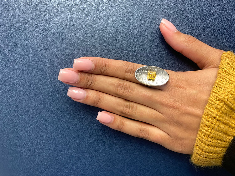 Orange Diamond Ring
