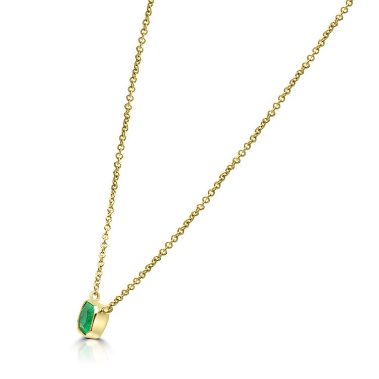 Emerald Green Cushion Necklace