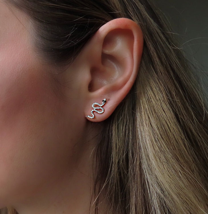 Snake Diamond Earrings