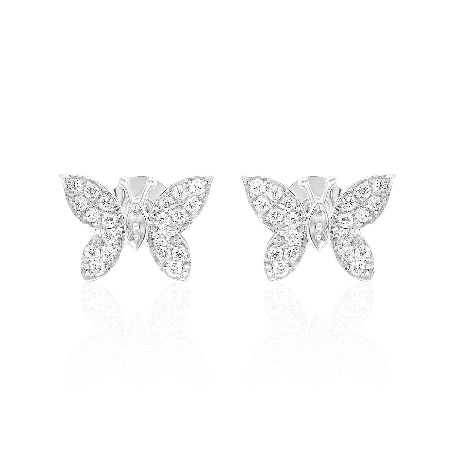butterfly diamond earrings