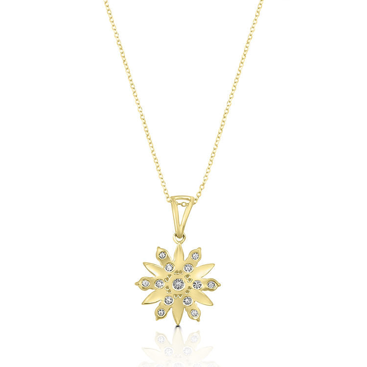 snow flake diamond necklace