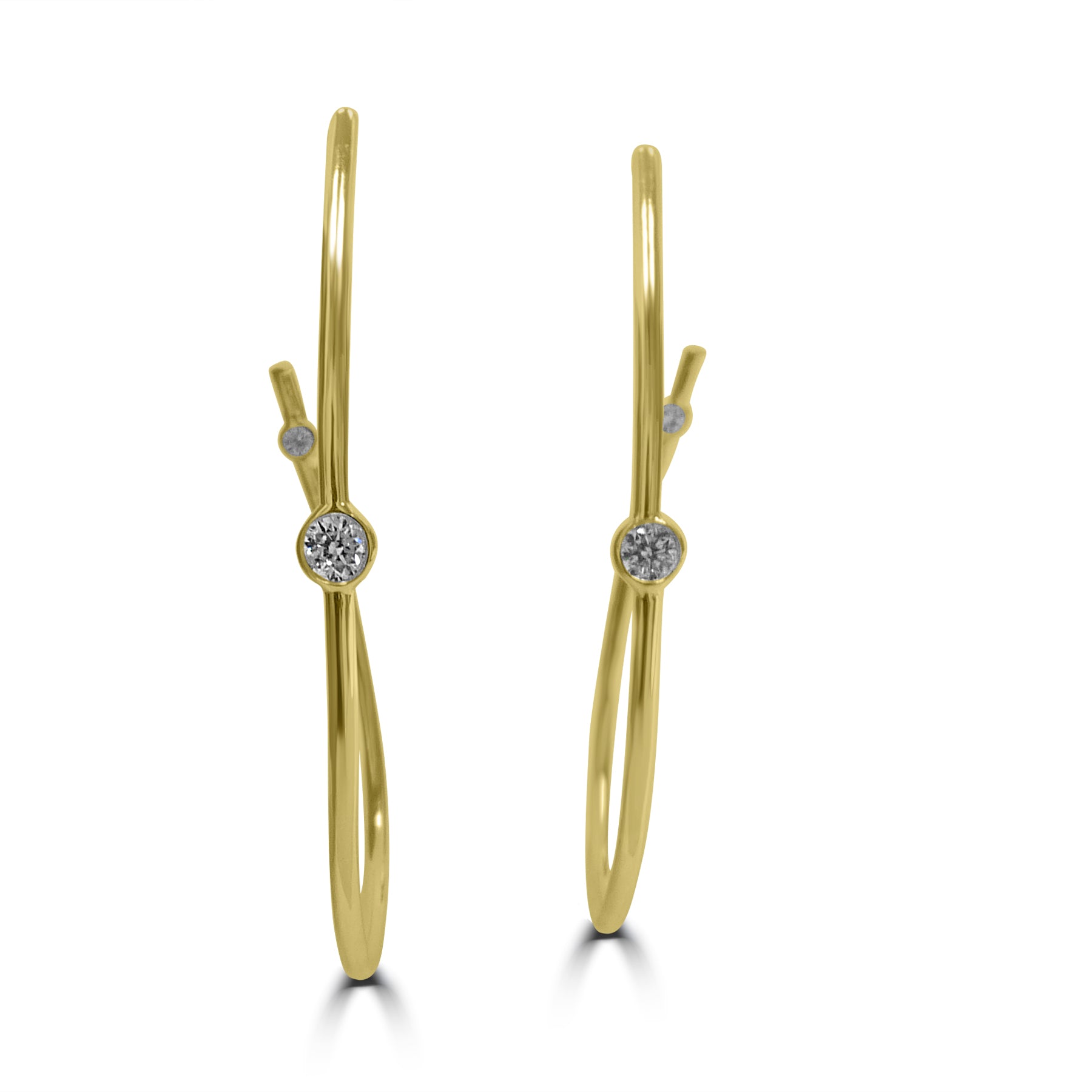 custom extra-large hoop earrings with gorgeous accent diamonds