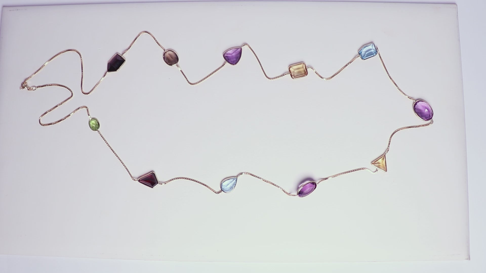 color gems necklace
