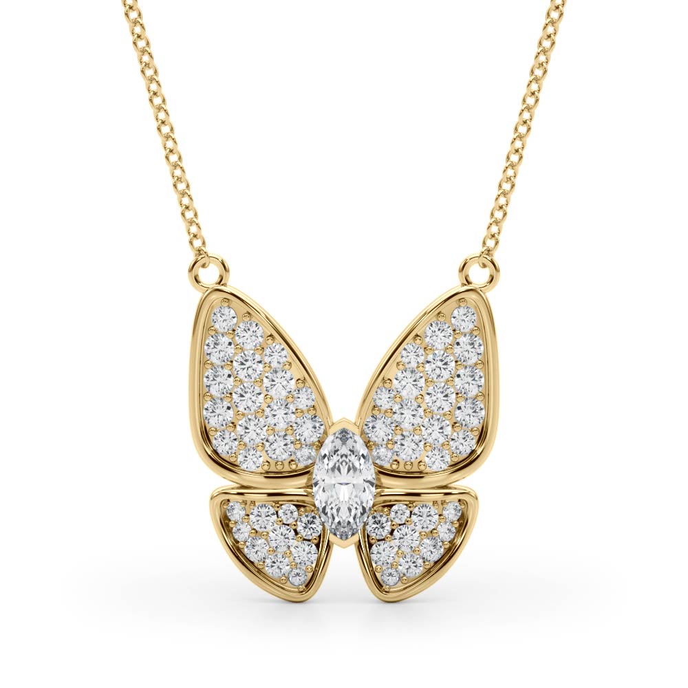 Diamond Butterfly Necklace