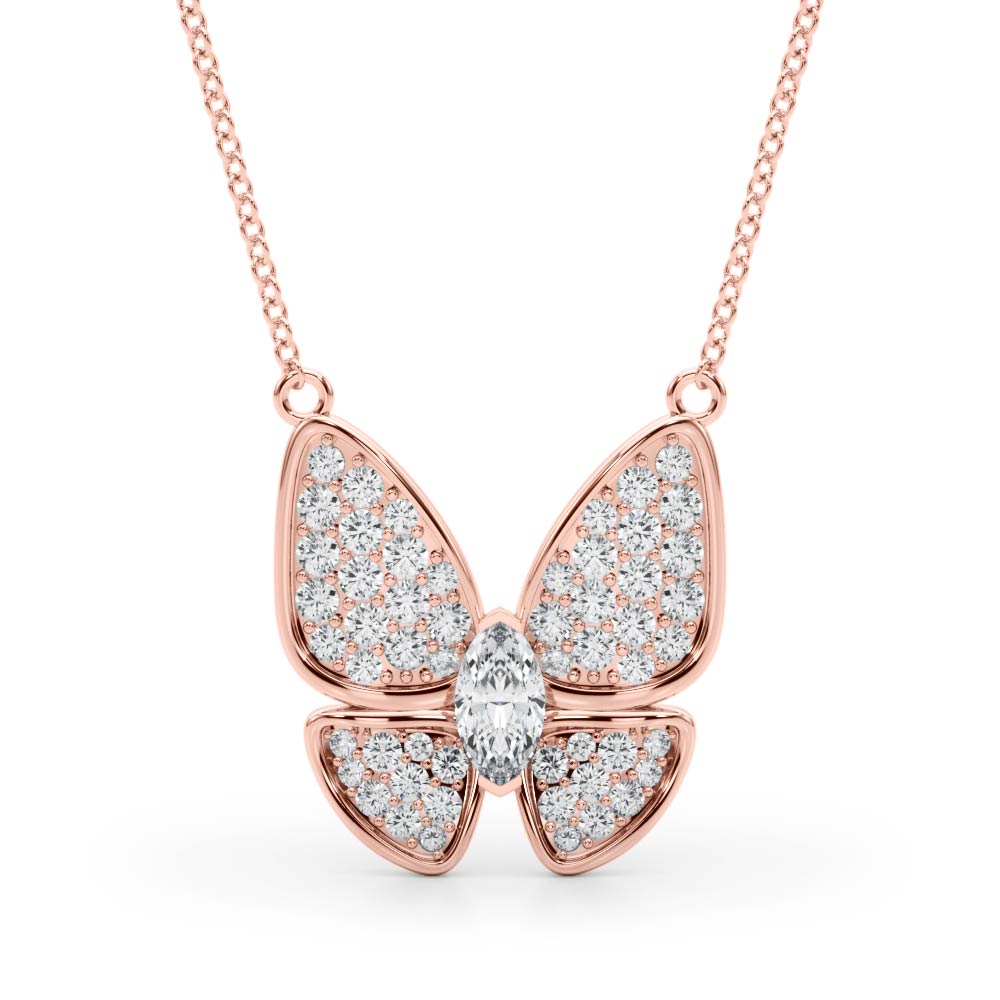 Diamond Butterfly Necklace