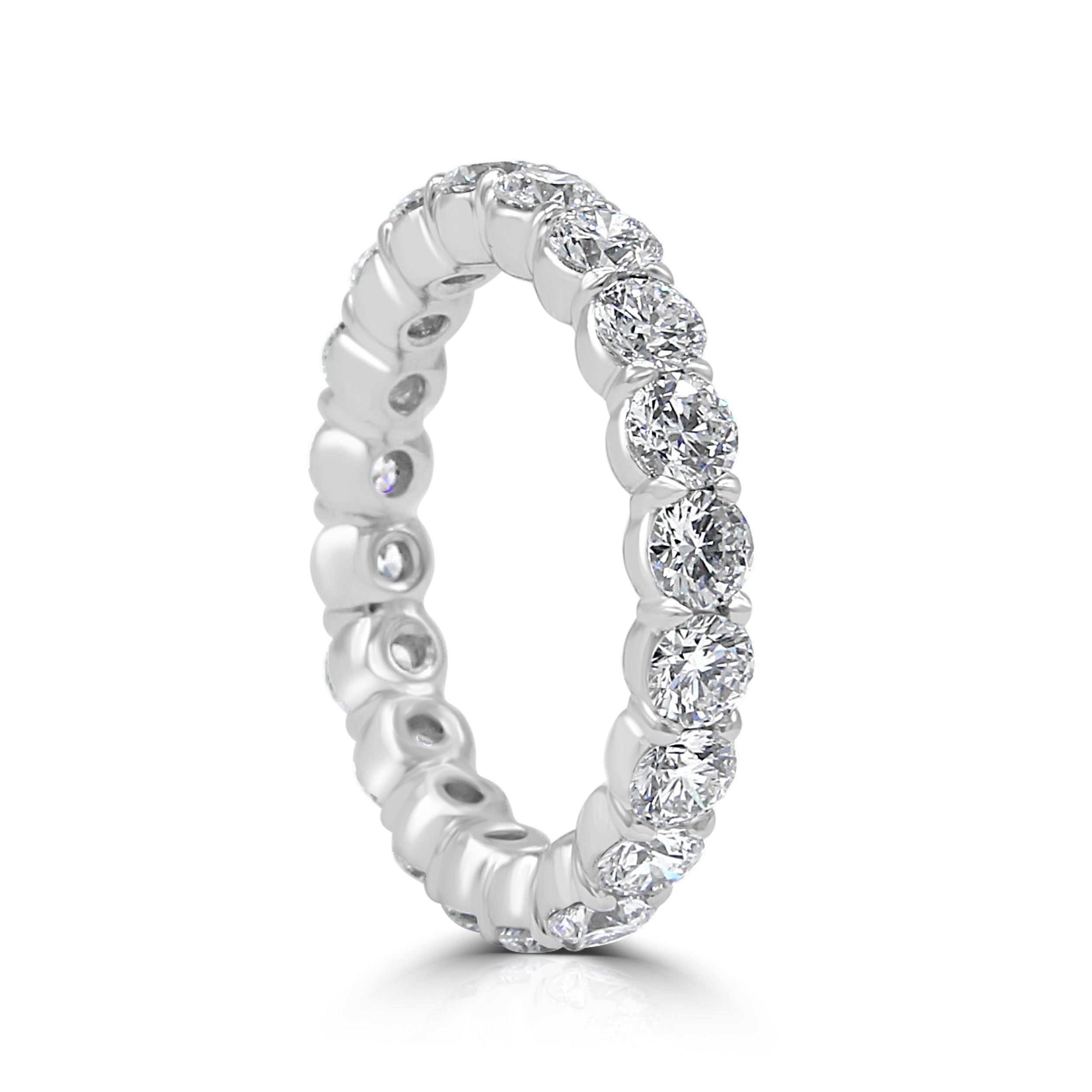 diamond eternity band side view