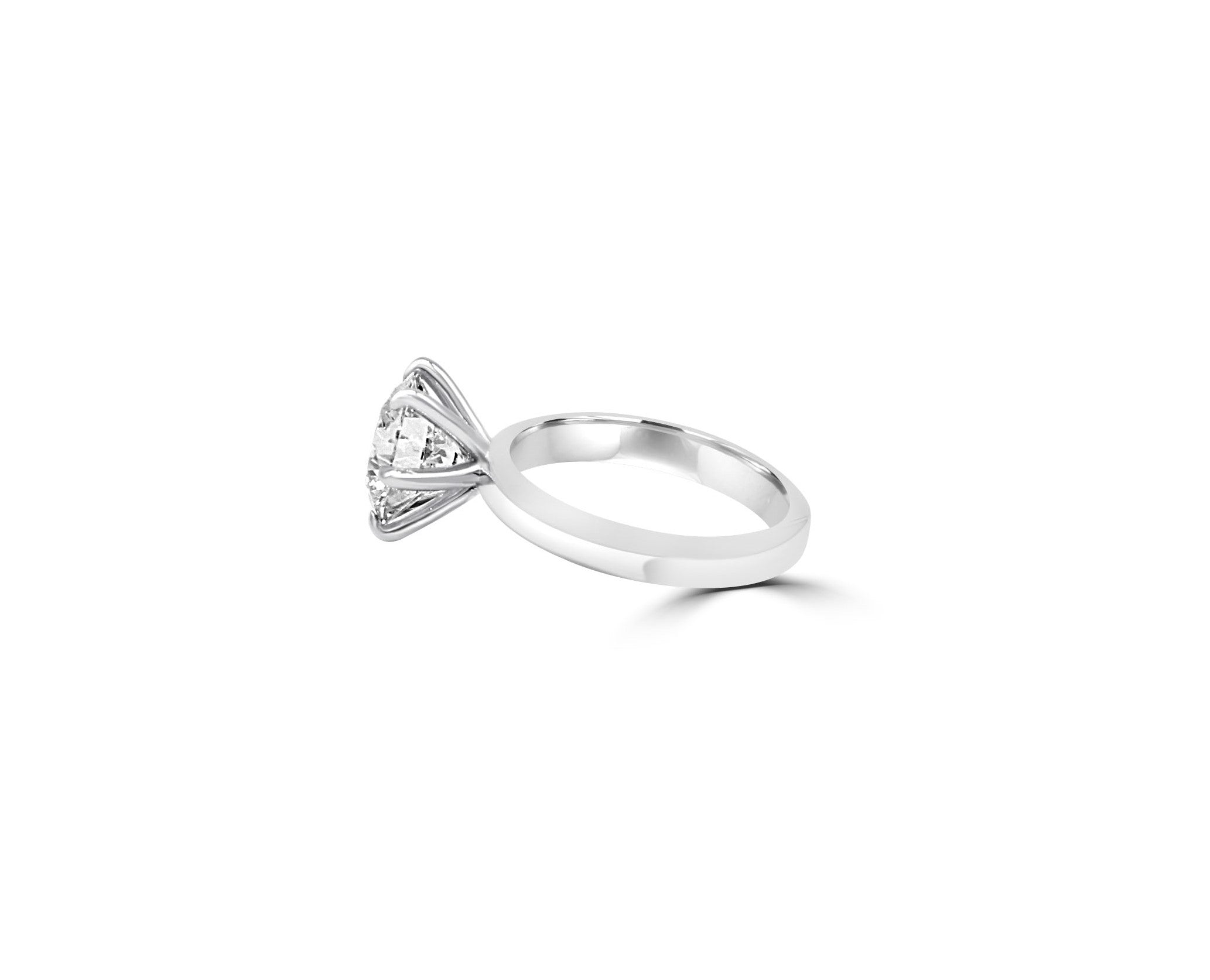 Six prong solitaire engagement ring