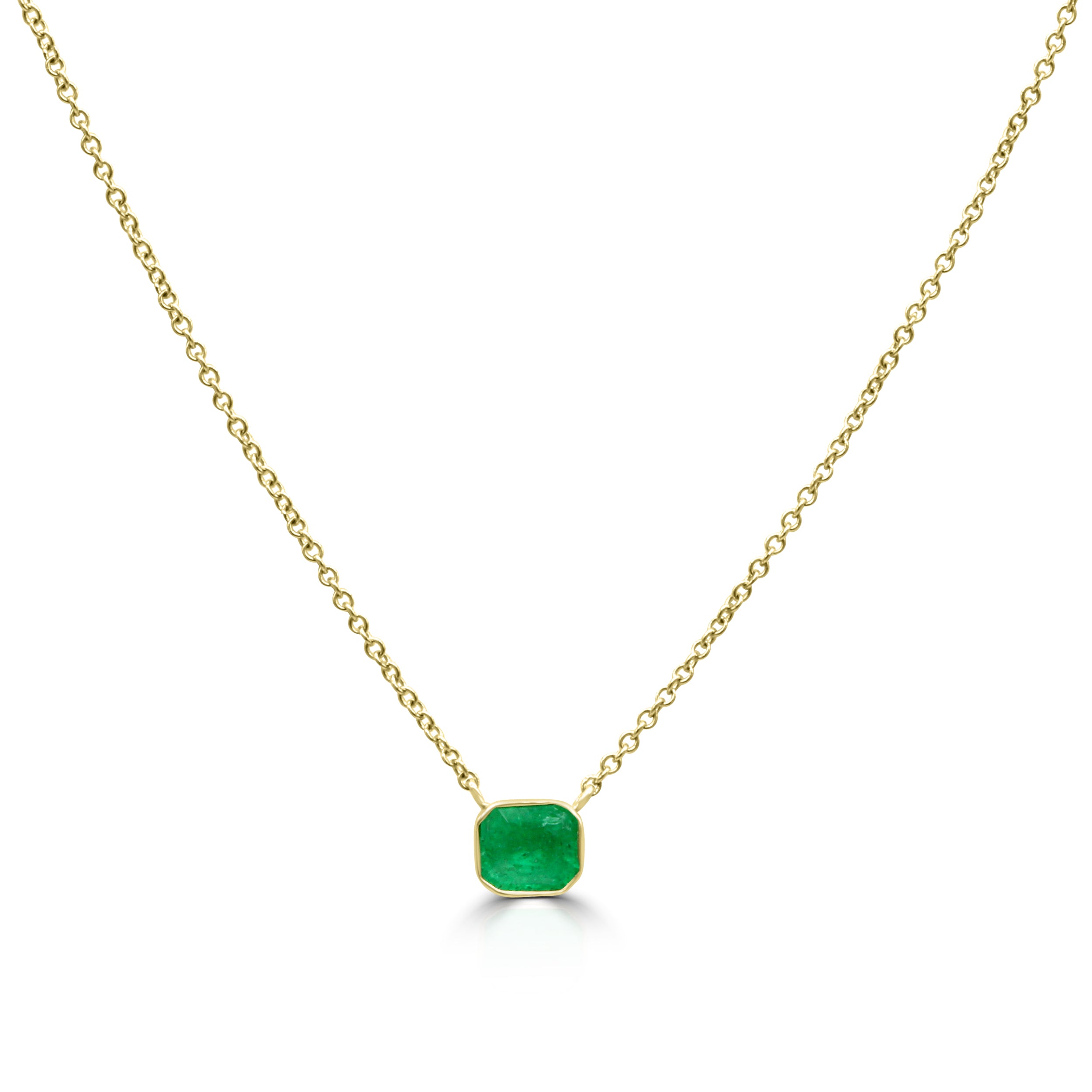 Emerald Green Cushion Necklace