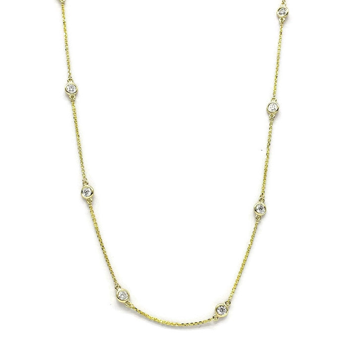 Diamonds by the yard necklace in yellow gold