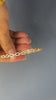 Gold Bangle with Diamond Pave link